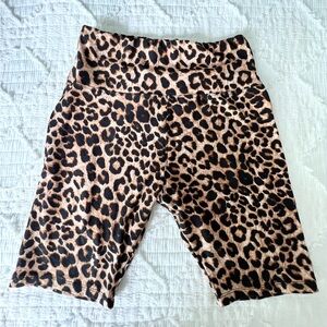 Cheetah print bike short size xlarge